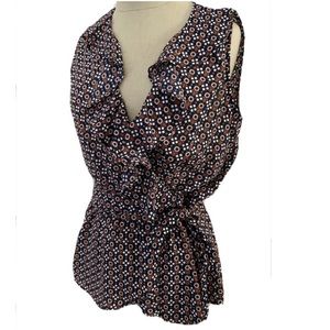 (NEW $59 TAG) MAX STUDIO sexy ruffled side tie top